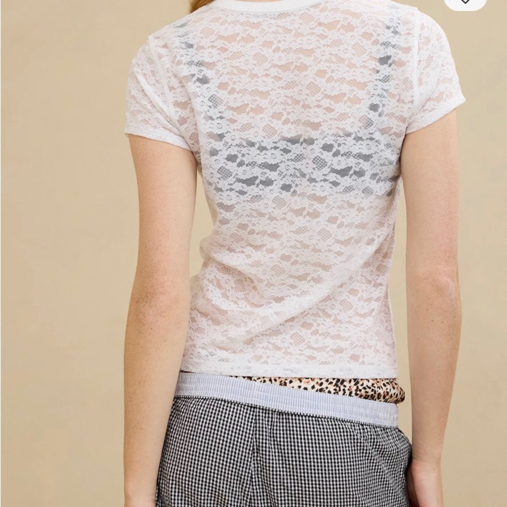 AERIE NWT Women's White Lace Top - Picture 2 of 12